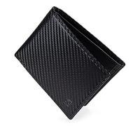 SERASAR Cartera Hombre Piel Premium [Carbon] Negra 9 Tarjetas RFID