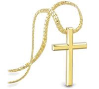 SERASAR Collar Cruz Hombre Colgante Cruz 60cm Oro Jesús Regalo