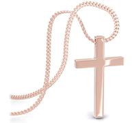 SERASAR Collar de Oro Rosa Acero Inoxidable 18 Quilates Real Cruz Gargantilla San Valentín Regalos Cumpleaños para las Mujeres