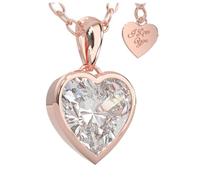 SERASAR Collar de Plata Corazón Señoras Acero Quirúrgico 316L Oro 18 Quilates Joyería Cadena Colgante Joyero Idea Regalo Día la Madre Navidad 30 Cumpleaños Mujeres