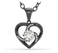 SERASAR Collar Mujer Corazón Negro Colgante Esposa Regalo San Valentín Moda