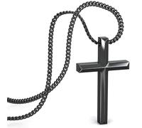 SERASAR Collar Señoras Negro Acero Inoxidable Corazón Regalo Boda