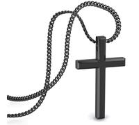 SERASAR Collar Señoras Negro Acero Inoxidable Corazón Regalo Boda