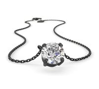 SERASAR Collar de Señoras Negro Joyas para Chicas Regalos Aniversario Bodas Plateado