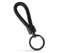 SERASAR | Llavero de Cuero con Anilla de Acero Inoxidable - Anillas Adicionales para Llaves Pequeñas - Ideal para Llaves Coche, Motocicleta, Bicicleta y Casa - con Caja Regalo Hombre y Mujer