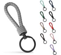 SERASAR Llavero de Cuero con Anilla de Acero Inoxidable [Strong] - Anillas Adicionales para Llaves Pequeñas - Ideal para Llaves de Coche, Motocicleta, Bicicleta y Casa - Con Caja de Regalo