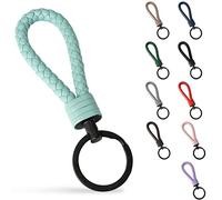 SERASAR Llavero de Cuero con Anilla de Acero Inoxidable [Strong] - Anillas Adicionales para Llaves Pequeñas - Ideal para Llaves de Coche, Motocicleta, Bicicleta y Casa - Con Caja de Regalo