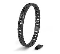 SERASAR | Pulsera de Acero Inoxidable Premium Para Hombre | Acero Quirúrgico 316L | Impermeable | Cierre de Seguridad | Tres Colores | Incluye Joyero