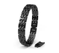 SERASAR | Pulsera de Acero Inoxidable Premium para Hombre [Intense] | Acero Quirúrgico 316L | Impermeable | Cierre de Seguridad | Tres Colores | Incluye Joyero