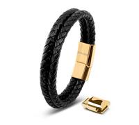 SERASAR, Pulsera de Cuero para Hombre "Doble" Regalo de cumpleaños para padre