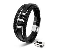 SERASAR, Pulsera de cuero para hombre "Glory", Regalo perfecto para padre
