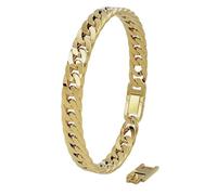 SERASAR Pulsera de Oro Acero Inoxidable para Hombre Joyería Moda Caballero