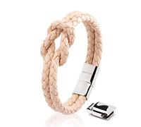 SERASAR Pulsera Mujer [Knot] Cuero Nudo Cierre Magnético Acero Inoxidable | Pulseras femeninas, Brazaletes mujeres, Parejas