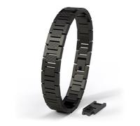 SERASAR Pulsera Negro de los Hombres Acero Inoxidable Joyería Trenzada Envoltura Para Regalo Cumpleaños