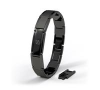 SERASAR Pulsera Negro de los Hombres Acero Inoxidable Joyería Trenzada Envoltura Para Regalo Cumpleaños