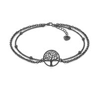 SERASAR Tobillera Life Mujer en Negro, Mujer, Joyas Plata de ley 925 Original 925, Regalo Joyería para Hermana, Madre