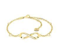SERASAR Tobillera Mujer Infinito Oro Cadena Verano Circonia Dorada Moda