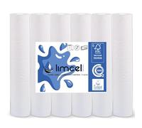 Serausu Limcel - Rollo papel Camilla 2 capas ecologico alta resistencia 70 metros Gofrado con Precorte 50 Centimetros (6 Rollos) - Rollos retractilados individualmente.