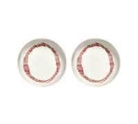 Serax 2 Platos hondos Ottolenghi Feast Ø22 cm White stripes-red