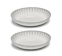 Serax 2 Platos Inku high M Ø21 cm White