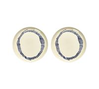 Serax 2 Platos Ottolenghi Feast L Ø26 cm White stripes-blue