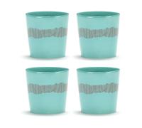 Serax 4 Tazas de café Ottolenghi Feast 25 cl Azure stripes-red