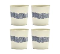 Serax 4 Tazas de café Ottolenghi Feast 25 cl White stripes-blue