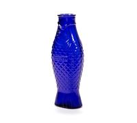 Jarra de Cristal para Agua | Cristalería Fish & Fish de Paola Navone | Jarra 850 ml | Botella transparente Azul oscuro para Bebidas | Dispensador de Bebidas, Adecuado como Jarrón