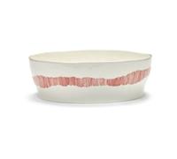 Serax Ensaladera Ottolenghi Feast Ø27.5 cm White stripes-red