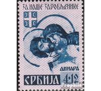 Serbia (alemán.ocupación.2.Guerra Mundial.) 57A I, Überdruckspitzen después de por Debajo de Nuevo con Goma Original ** MNH 1941 Prisioneros de Guerra (Sellos para los coleccionistas) Militar/Caball