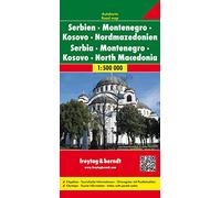 Serbia Montenegro Y Macedonia Mapa De Carreteras: Escala: 1:500 000