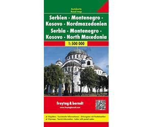 Serbia Montenegro Macedonia: Wegenkaart 1:500 000 (Auto karte)