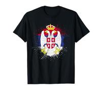 Serbia Regalo para Bandera Hombre Belgrado Zagreb Camiseta