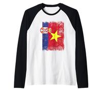 Serbia Vietnam Media Bandera Serbia Vietnamita Historia Camiseta Manga Raglan