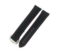SERDAS 20/21/19 mm Fin de la tela recubierta de nylon recubierto de nylon ajuste para Omega AT150 GMT GoodPlanet Blue Belt Sport Watch Strap(Black red,21mm)