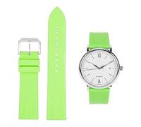 SERDAS Correa de reloj de caucho flúor FKM para IWC PILOT Portugal PORTOFINO, pulsera para Le Petit Prince, correa de apertura rápida de 20mm y 22mm(Light green,22mm)