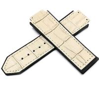 SERDAS Correa de reloj de cuero, para Hublot Series, correa deportiva de 25mm, repuesto de correa de reloj negra y azul, accesorios para reloj(Gray,25-19mm)