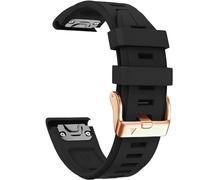 SERDAS Correa de reloj de repuesto de 20 mm para Garmin Fenix 5S/5S Plus/6S/7S/Instinct 2S/D2, correa de silicona suave de ajuste rápido con hebilla de oro rosa, accesorio de pulsera transpirable e