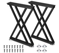 SERdeerCH Patas de metal resistentes (70 cm, redondas, negras), ideales para mesas de café, mesa de comedor o banco de trabajo. Juego de 2 unidades. Fácil de montar. Resistente y duradero