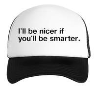 Seré Más Amable Si Tú Eres Más Inteligente Gorra Kid Cap Flexible Baseball Snapback para Niño Niña Kid Cap Flexible Baseball Snapback For Boy Girl