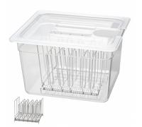 serebrant Recipiente Sous Vide 11L Contenedor Sous Vide para Cocinar a Baja Temperatura con tapa y estante Contenedor transparente multifuncional (sin BPA) para Sous Vide Stick Garer Varias Marcas