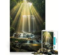 Serena Cascada en un Bosque exuberante Rompecabezas de 1000 Piezas para Adolescentes Juguete para ejercitar la Mente Juego Relajante Corte Premium (38x26cm)