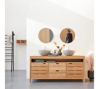 Serena - Mueble para lavabo de teca maciza de 165 cm H 78 x B 165 x T 55 cm
