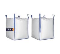 SERENDIB Big Bag 90x90x120 cm con Boca de Vaciado Inferior - Saco a Granel de 1.000 kg | FIBC, Polipropileno Reforzado, Reutilizable - Para Obra, Agrícola, Residuos, Arena, Escombros (2 Uds)