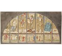 SERENDIPITP Cuadro en Lienzo Decorativo Cuadro Guerras de las rosas Edward Iv Henry Vi St George con alegoría de Edward Burne Jones para la Decoración del Hogar del Dormitorio 60x90cm