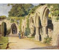 SERENDIPITP Cuadro en Lienzo Decorativo Cuadro New Forest los claustros Abadía de Beaulieu por Walter Frederick Roofe Tyndale para la Decoración del Hogar del Dormitorio 60x90cm