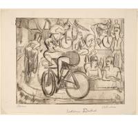 SERENDIPITP Imagen de Lienzo Lienzo Cuadro Pintura Murales Decor ciclista de Ernst Ludwig Kirchner para Decoraciones del Hogar 60x90cm