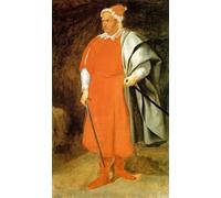 SERENDIPITP Imagen de Lienzo Lienzo Cuadro Pintura Murales Decor el bufon don cristobal de castaneda y pernia de diego rodriguez de velazquez para Decoraciones del Hogar 60x90cm
