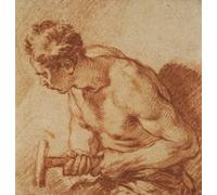 SERENDIPITP Imagen de Lienzo Lienzo Cuadro Pintura Murales Decor Estudio de un hombre que sostiene un martillo de medio cuerpo de François Boucher para Decoraciones del Hogar 60x90cm