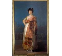 SERENDIPITP Imagen de Lienzo Lienzo Cuadro Pintura Murales Decor Retrato de la Actriz María Del Rosario Fernández La Tirana Pintura de Francisco De Goya para Decoraciones del Hogar 60x90cm